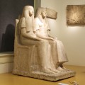 Skulptur – Grabstatue Maya und Merit, während der konservatorischen und restauratorischen Behandlung