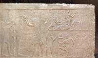 Wandrelief aus dem Grab des Merymery (Inv. Nr. AP 6b) – Detail, nach der konservatorischen und restauratorischen Behandlung