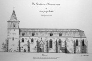 Zeichnung der Kirche St. Peter und Paul in Oberweimar
